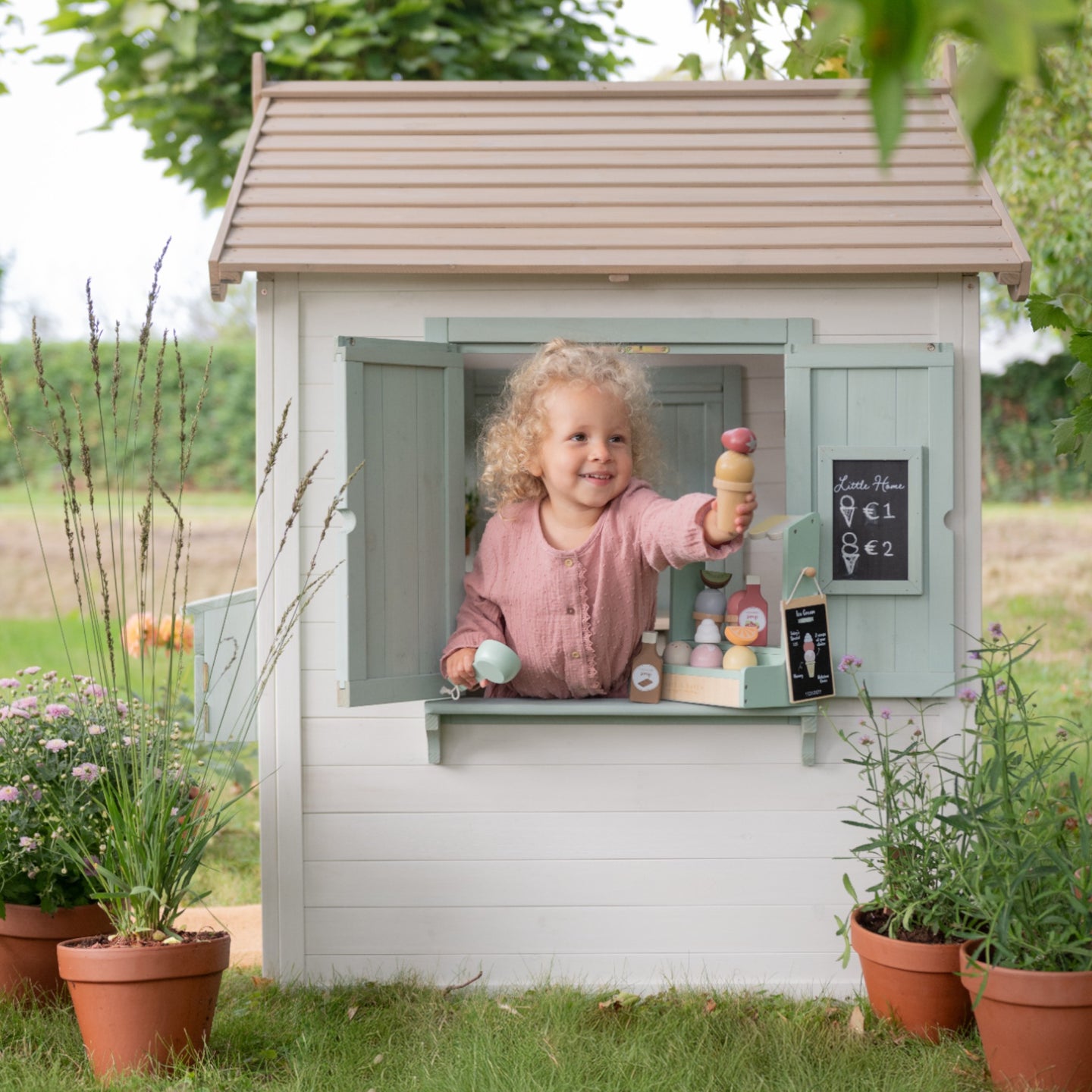 LITTLE DUTCH. FSC wooden children's garden playhouse - Image 18