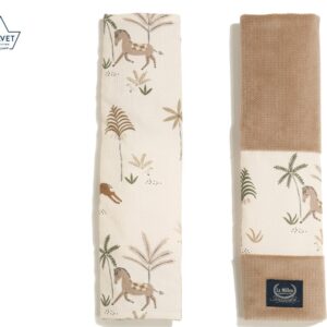LA MILLOU SEAT BELT COVERS SAVANNAH VELVET MOCCA