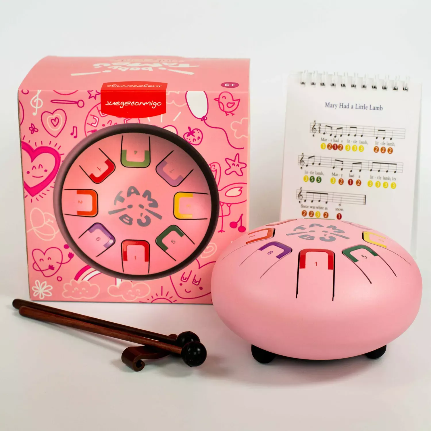 Juegaconmigo Baby Tambu 8-note metallophone (Pink) - Image 2