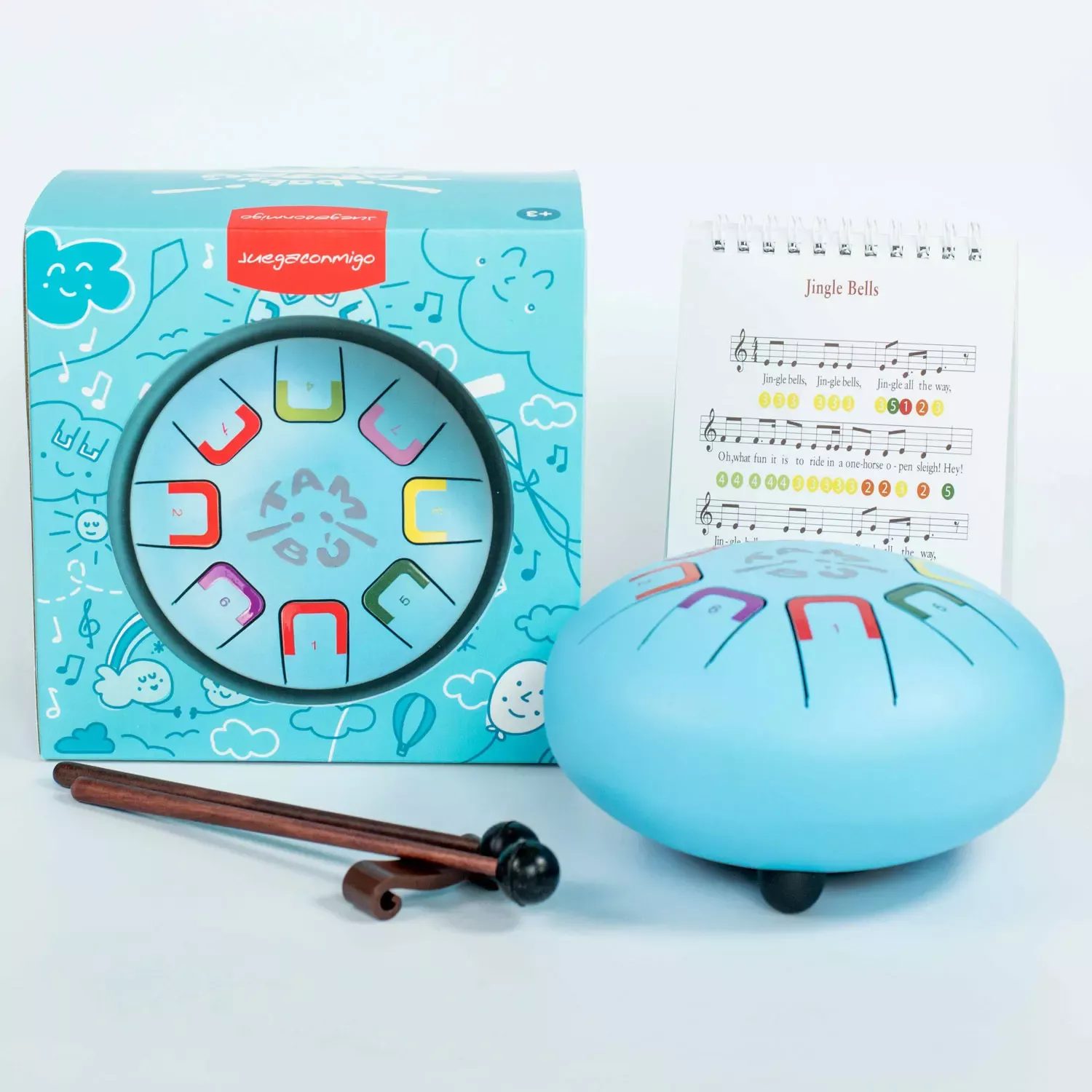 Juegaconmigo Baby Tambu 8-note metallophone (Turquoise) - Image 2