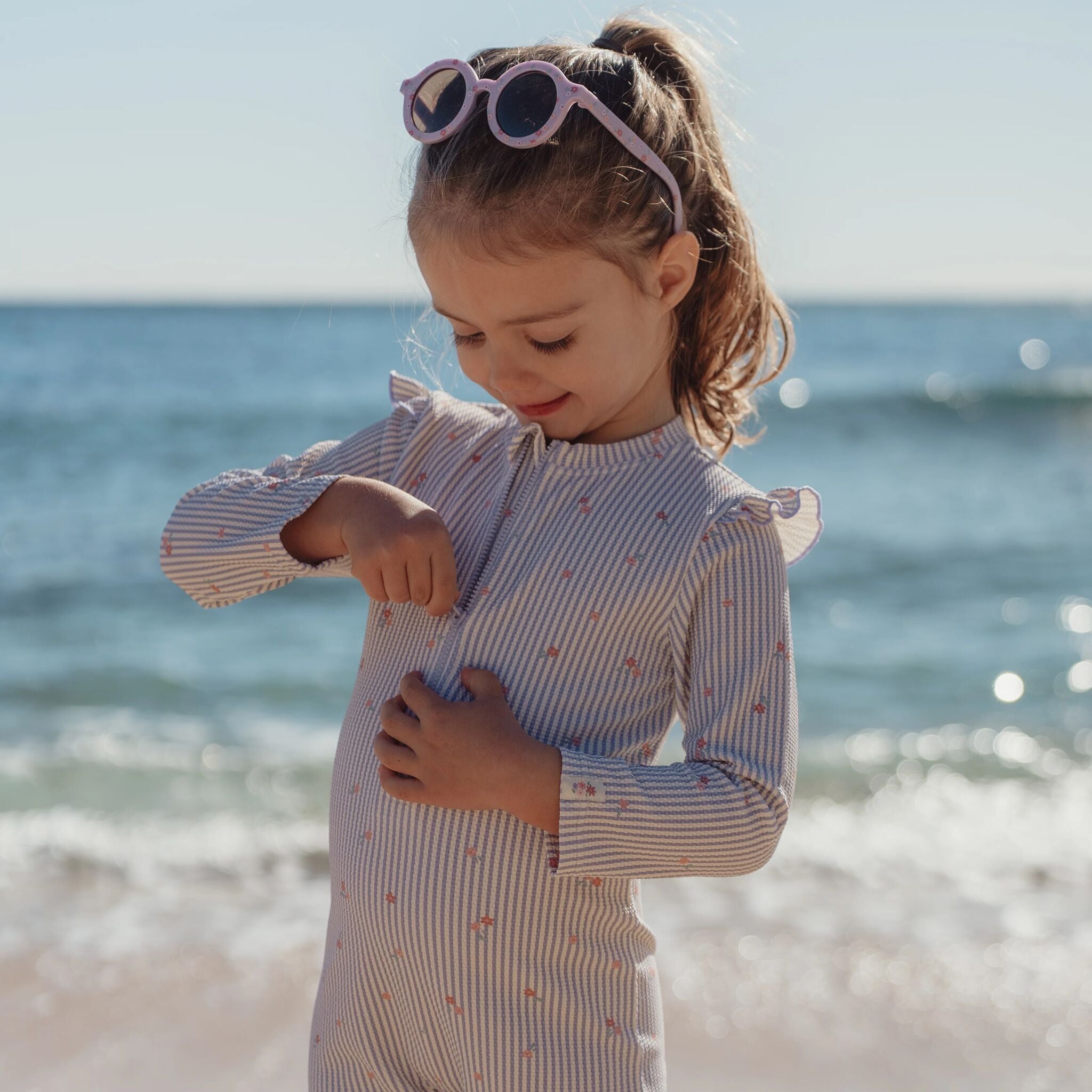 LITTLE DUTCH. Long Sleeve Swimsuit Dreamy Stripes - 74/80cm - Image 6