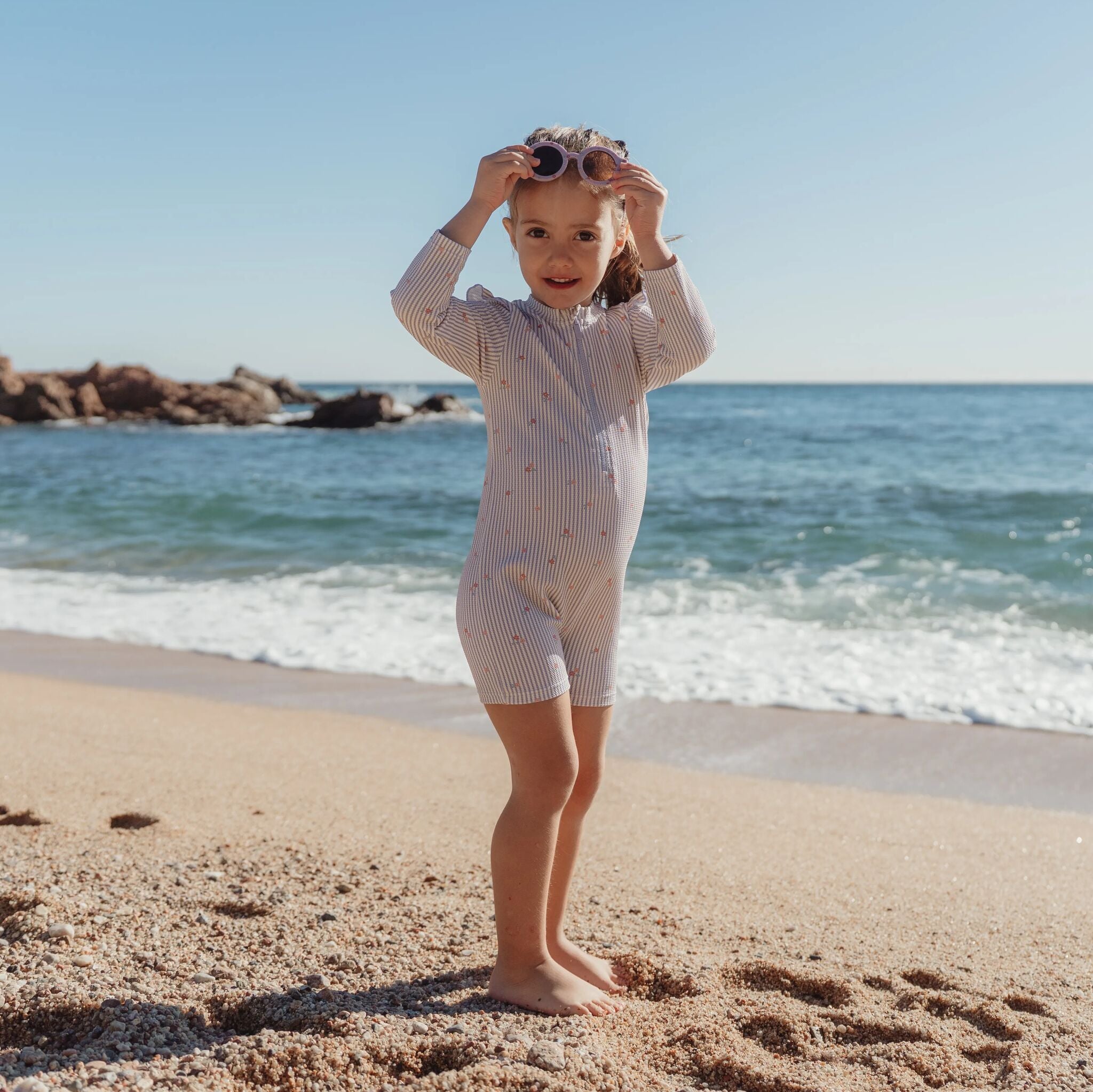 LITTLE DUTCH. Long Sleeve Swimsuit Dreamy Stripes - 74/80cm - Image 2