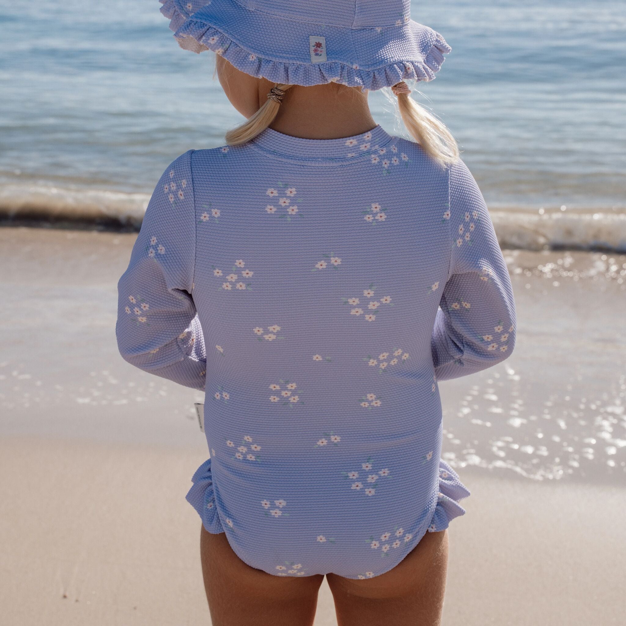 LITTLE DUTCH. Long-Sleeve Swimsuit with Ruffles Dreamy Lavender - 86/92cm - Image 4