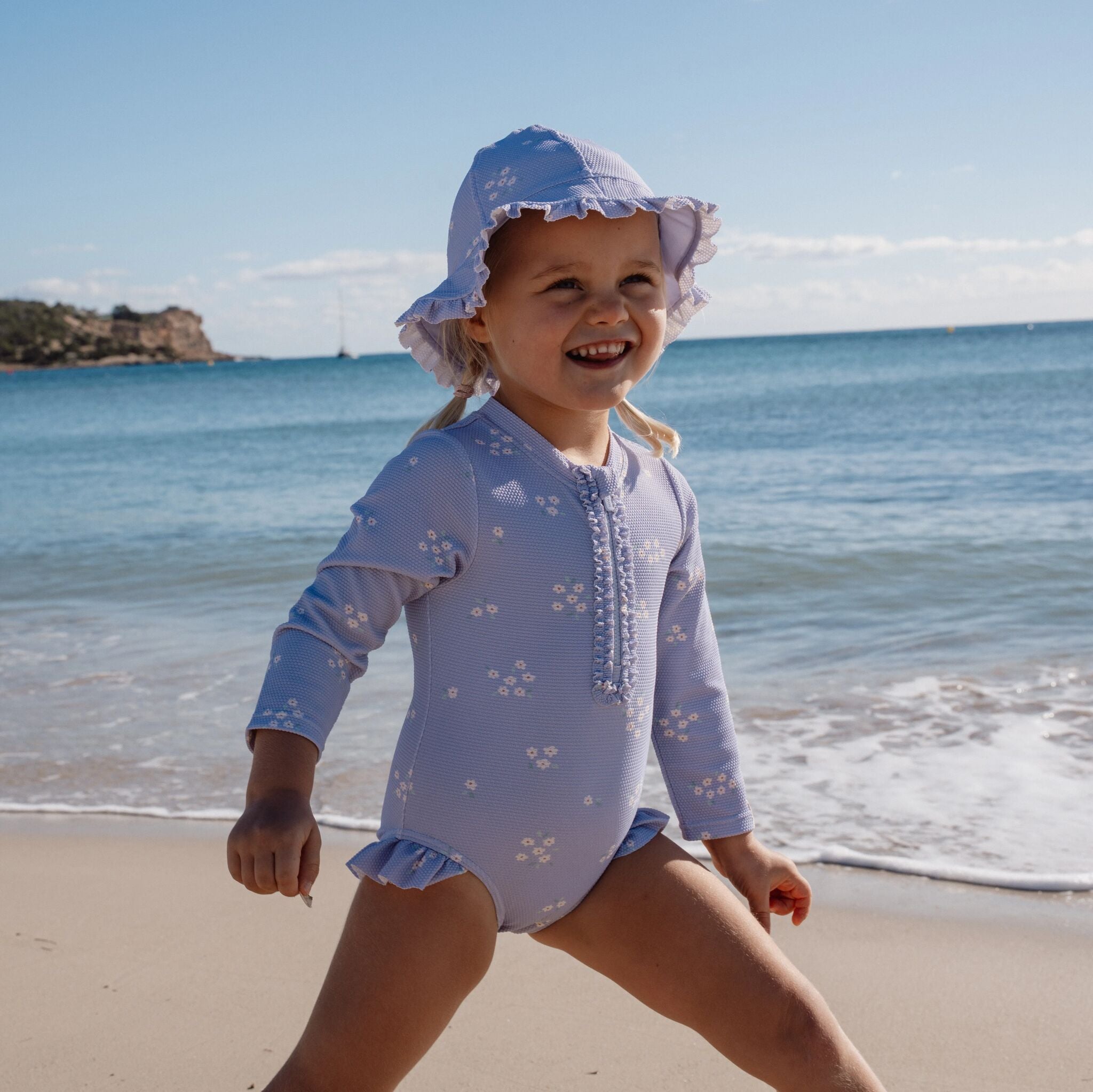 LITTLE DUTCH. Long-Sleeve Swimsuit with Ruffles Dreamy Lavender - 86/92cm - Image 2