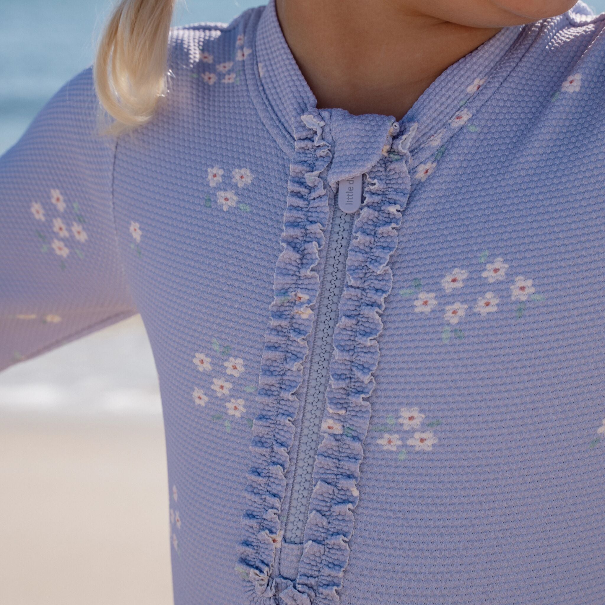 LITTLE DUTCH. Long-Sleeve Swimsuit with Ruffles Dreamy Lavender - 86/92cm - Image 8