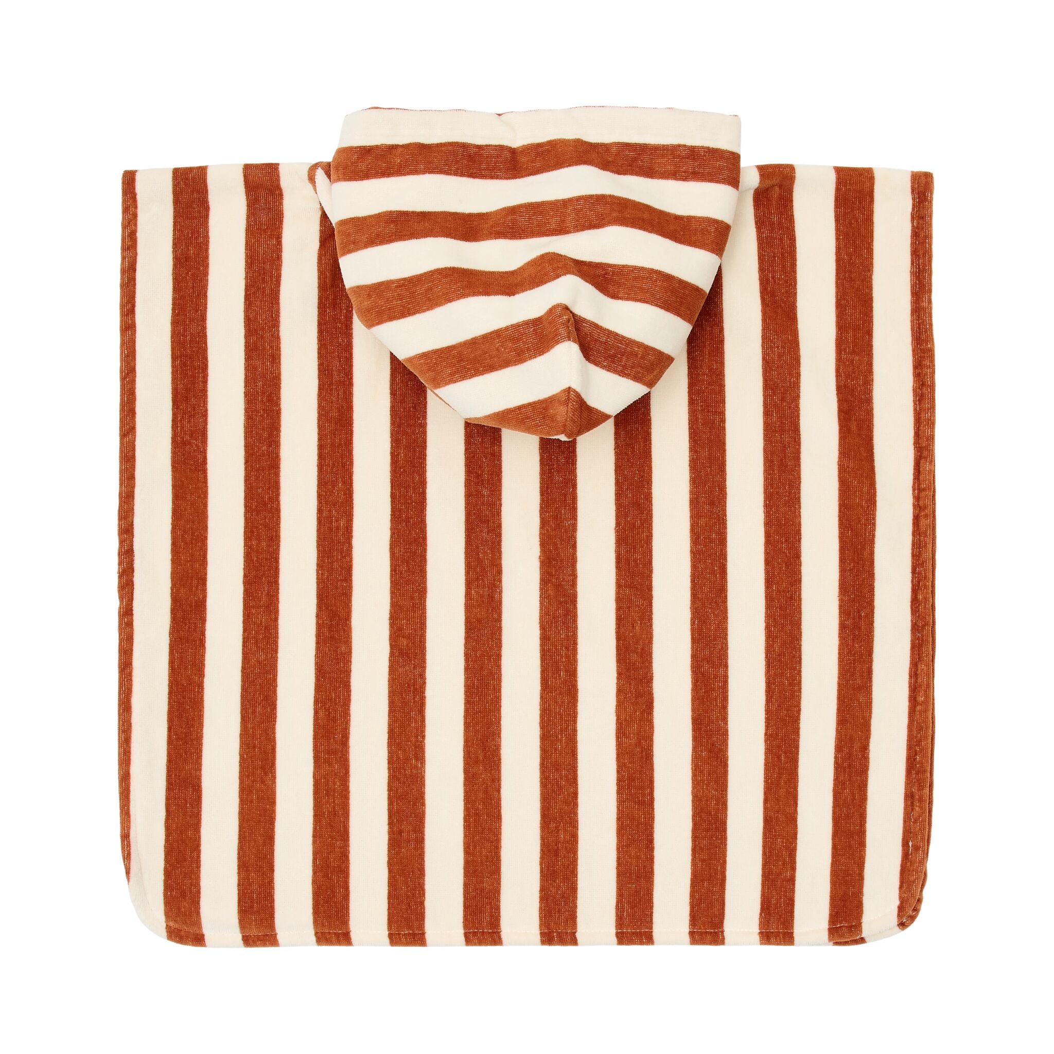 LITTLE DUTCH. Beach Poncho Ocean World Brown Stripe - One size - Image 3