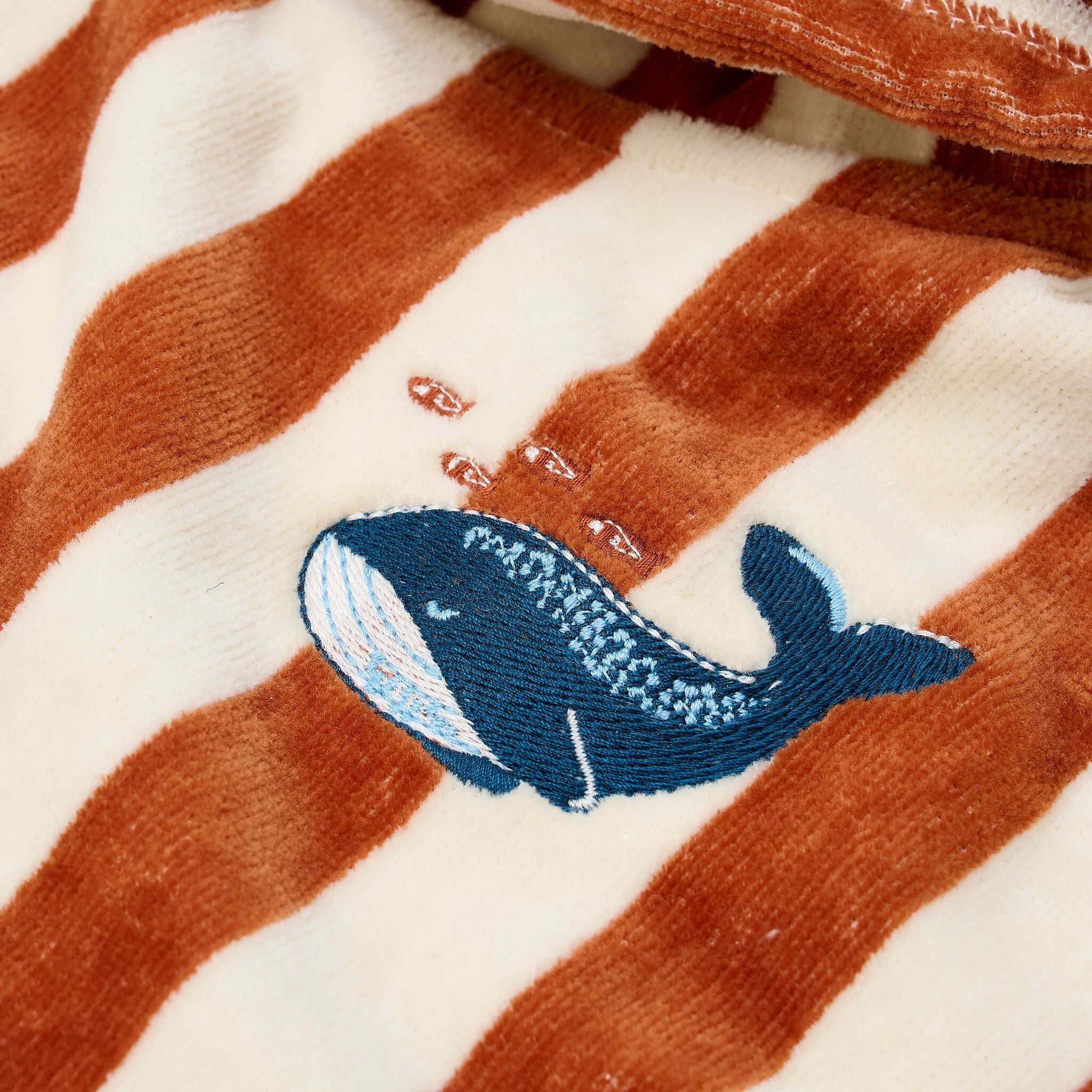 LITTLE DUTCH. Beach Poncho Ocean World Brown Stripe - One size - Image 5