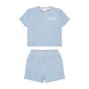 LITTLE DUTCH. Short Sleeve Shirt and Shorts Ocean World Blue - Size 86/92cm