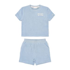LITTLE DUTCH. Short Sleeve Shirt and Shorts Ocean World Blue - Size 86/92cm