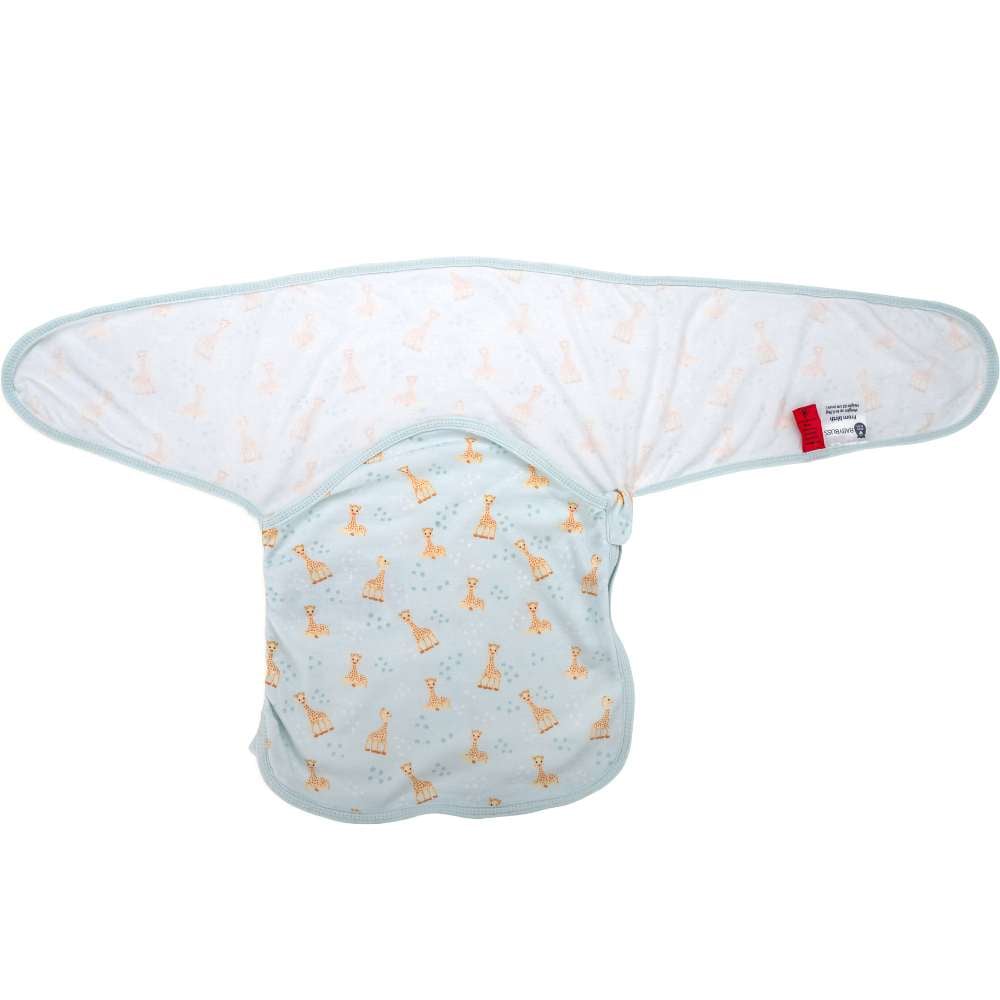 Baby Bliss Snug: Set of 2 Swaddles Sophie la Girafe Ciel & Vanilla Print - Image 15