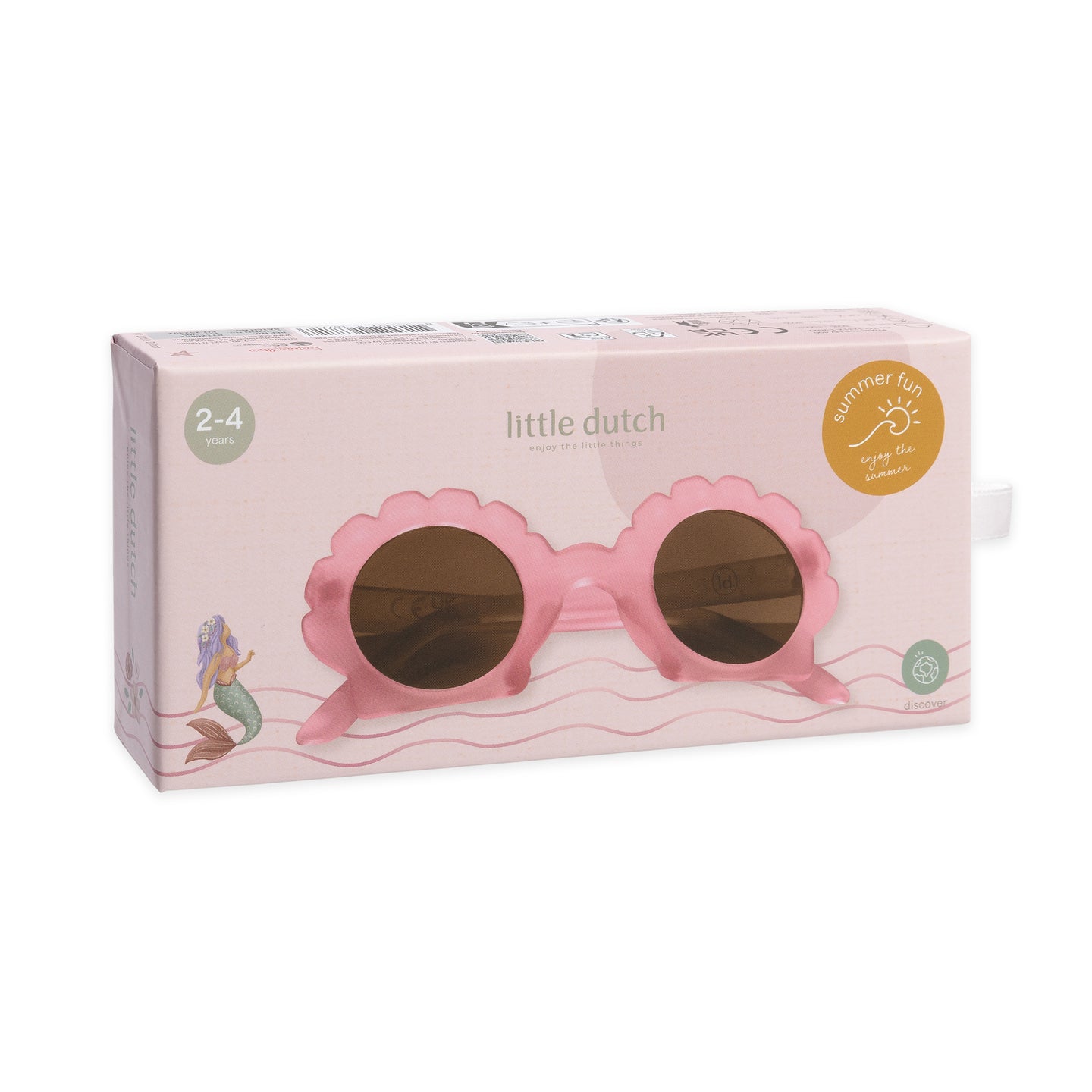 LITTLE DUTCH. Children's sunglasses UV 400 Shell Mermaid Pink - Image 8