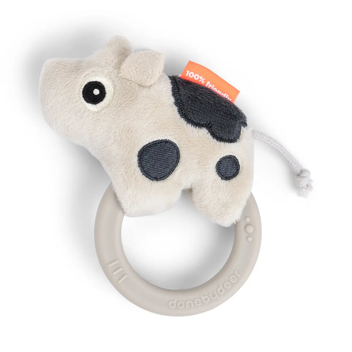 DONE BY DEER Sensory rattle w/teether - Dotti - Sand