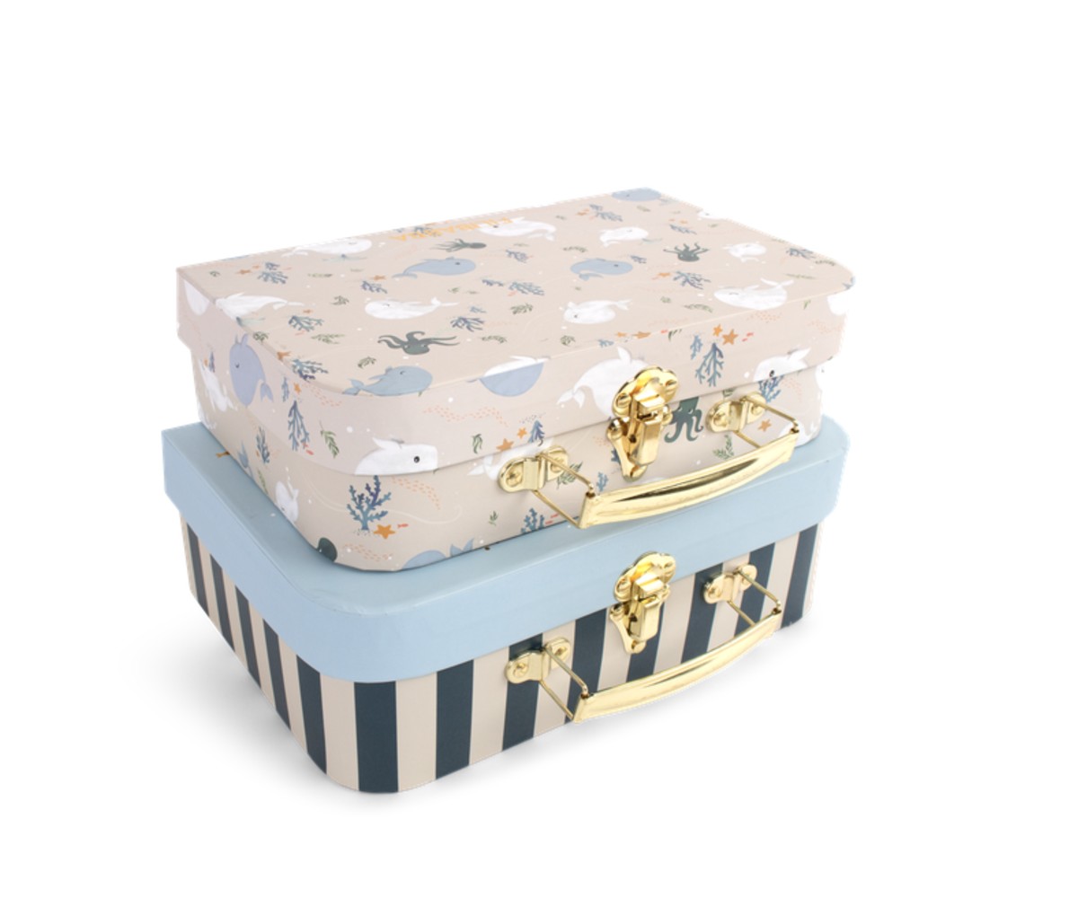 Filibabba Suitcase Set for Play and Storage 2 Pack – Christian’s Whale Tales - Image 2