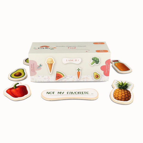 TIX & MIX Wooden Magnet Set Food (set of 31)