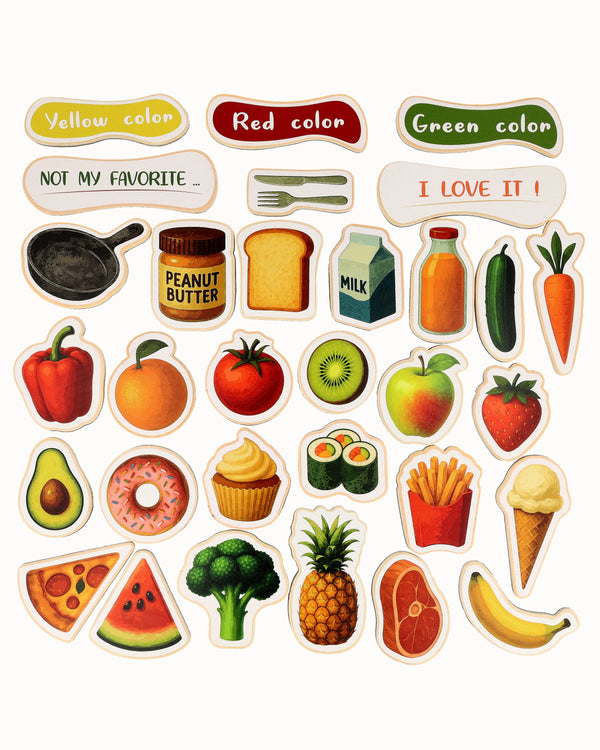 TIX & MIX Wooden Magnet Set Food (set of 31) - Image 3
