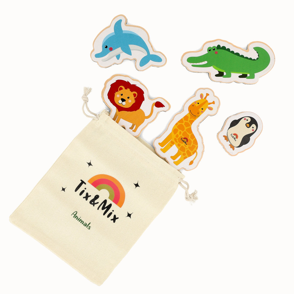 TIX & MIX Wooden Magnet Set Animals (set of 20) - Image 5
