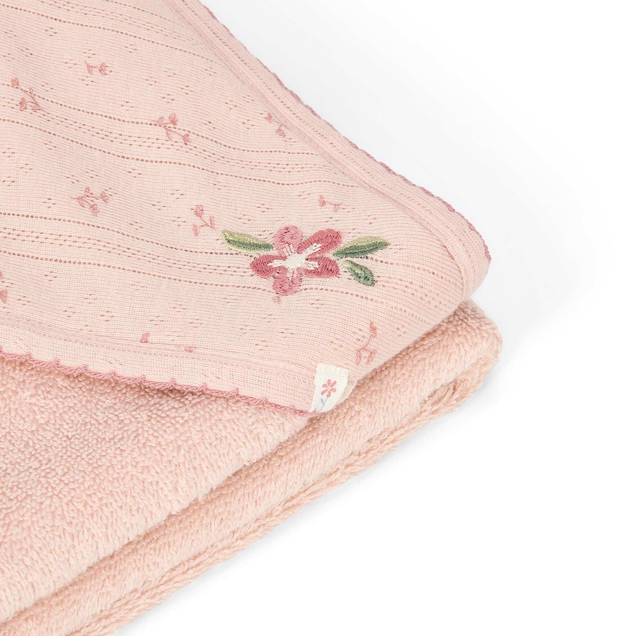 LITTLE DUTCH Hooded Towel Pure Blossom 75x75 - Image 3