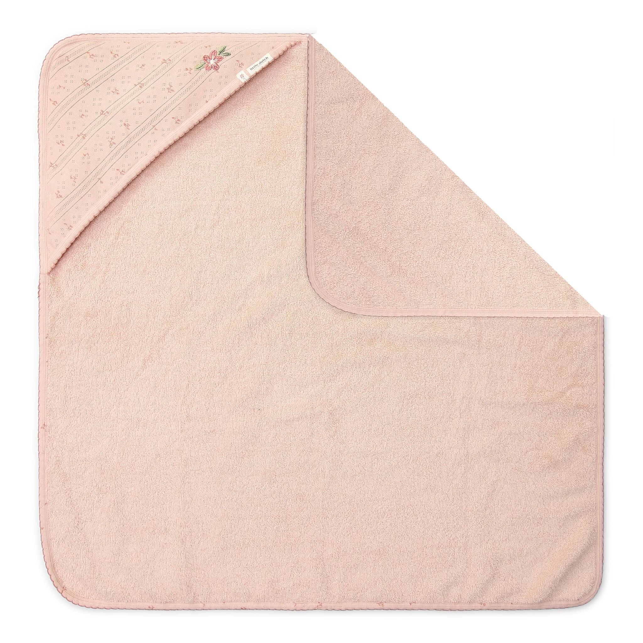 LITTLE DUTCH Hooded Towel Pure Blossom 75x75