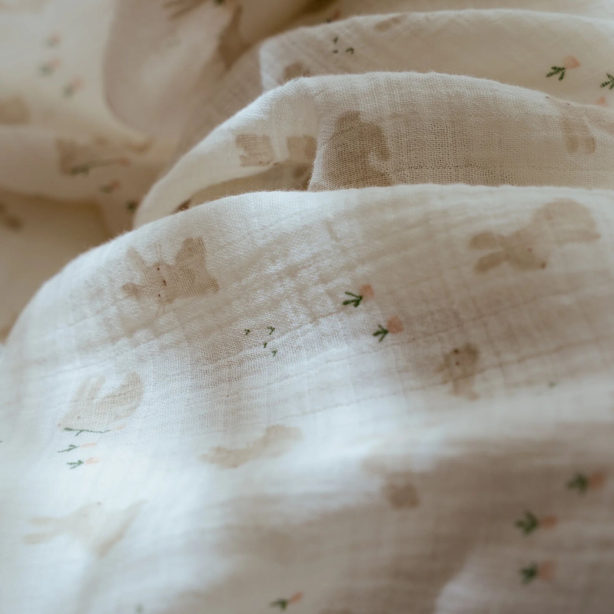 LITTLE DUTCH Swaddle Newborn Naturals Baby Bunny 120x120cm - Image 3