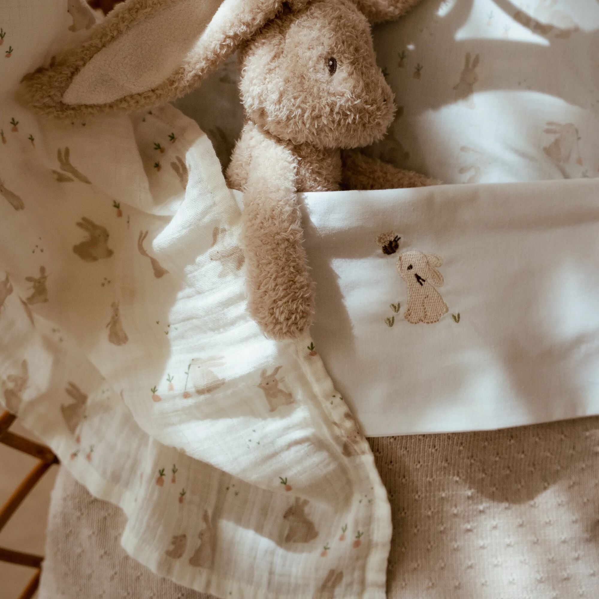 LITTLE DUTCH Swaddle Newborn Naturals Baby Bunny 120x120cm - Image 2