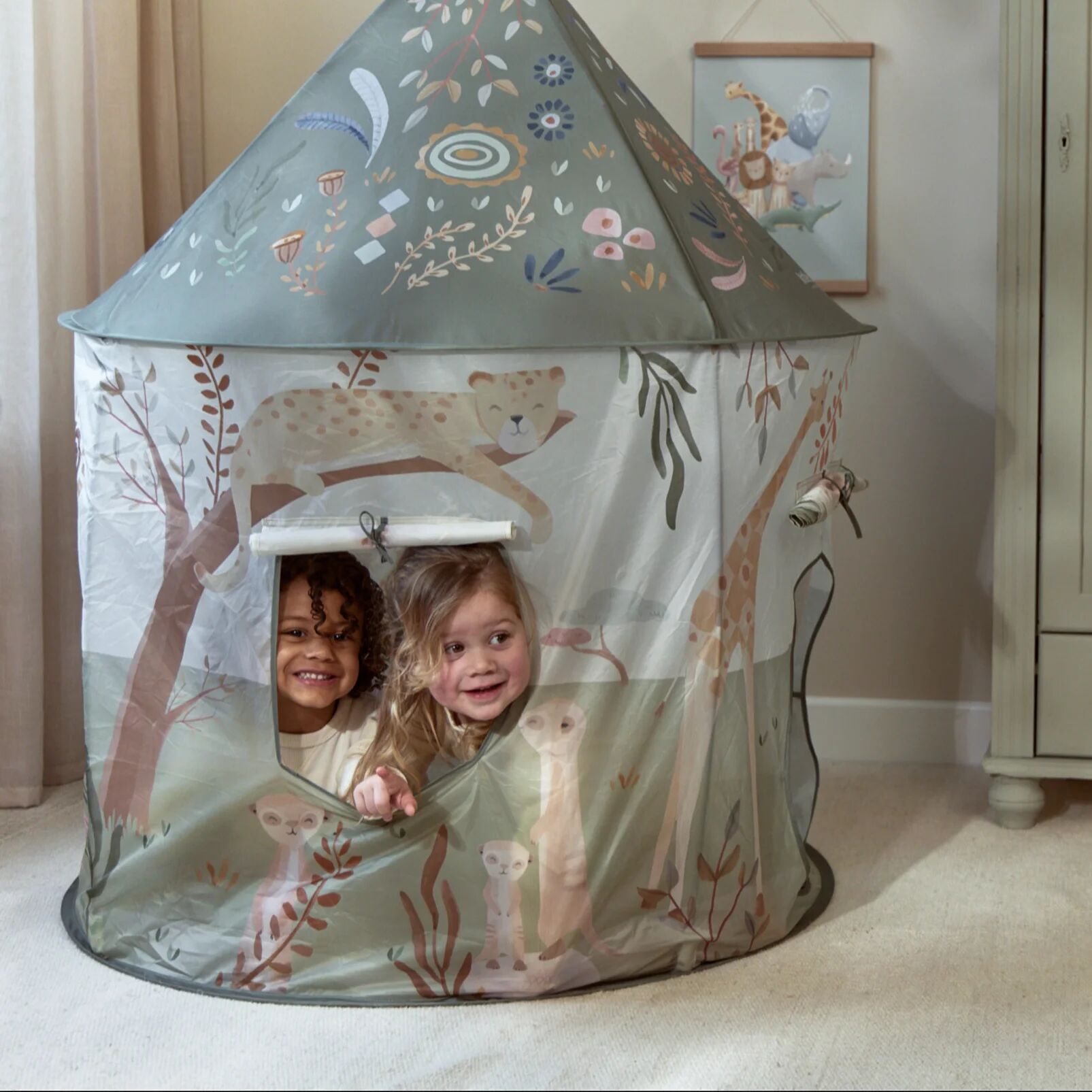 LITTLE DUTCH Play tent - Crawl tunnel Safari - Image 2