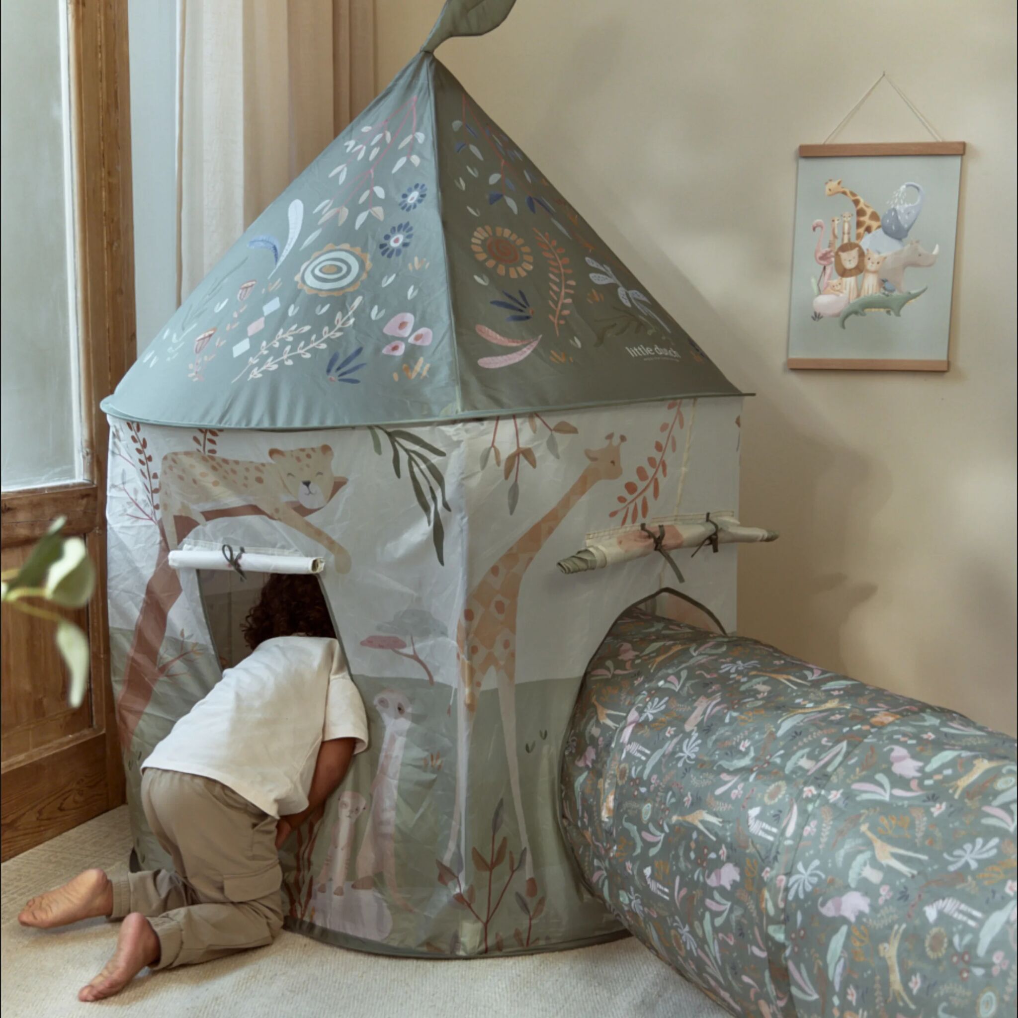 LITTLE DUTCH Play tent - Crawl tunnel Safari - Image 8