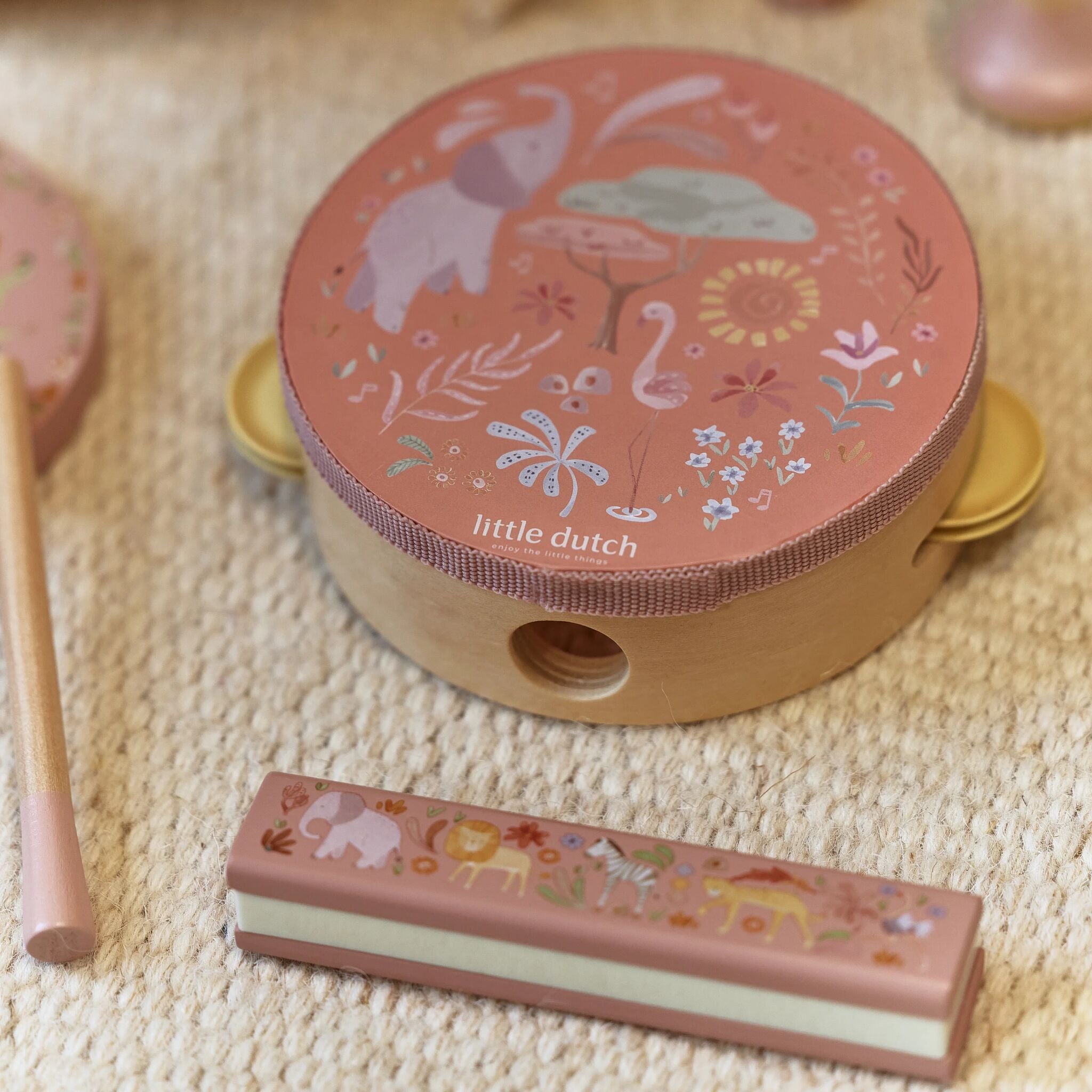 LITTLE DUTCH Music set - Pink - Safari Friends - Image 5