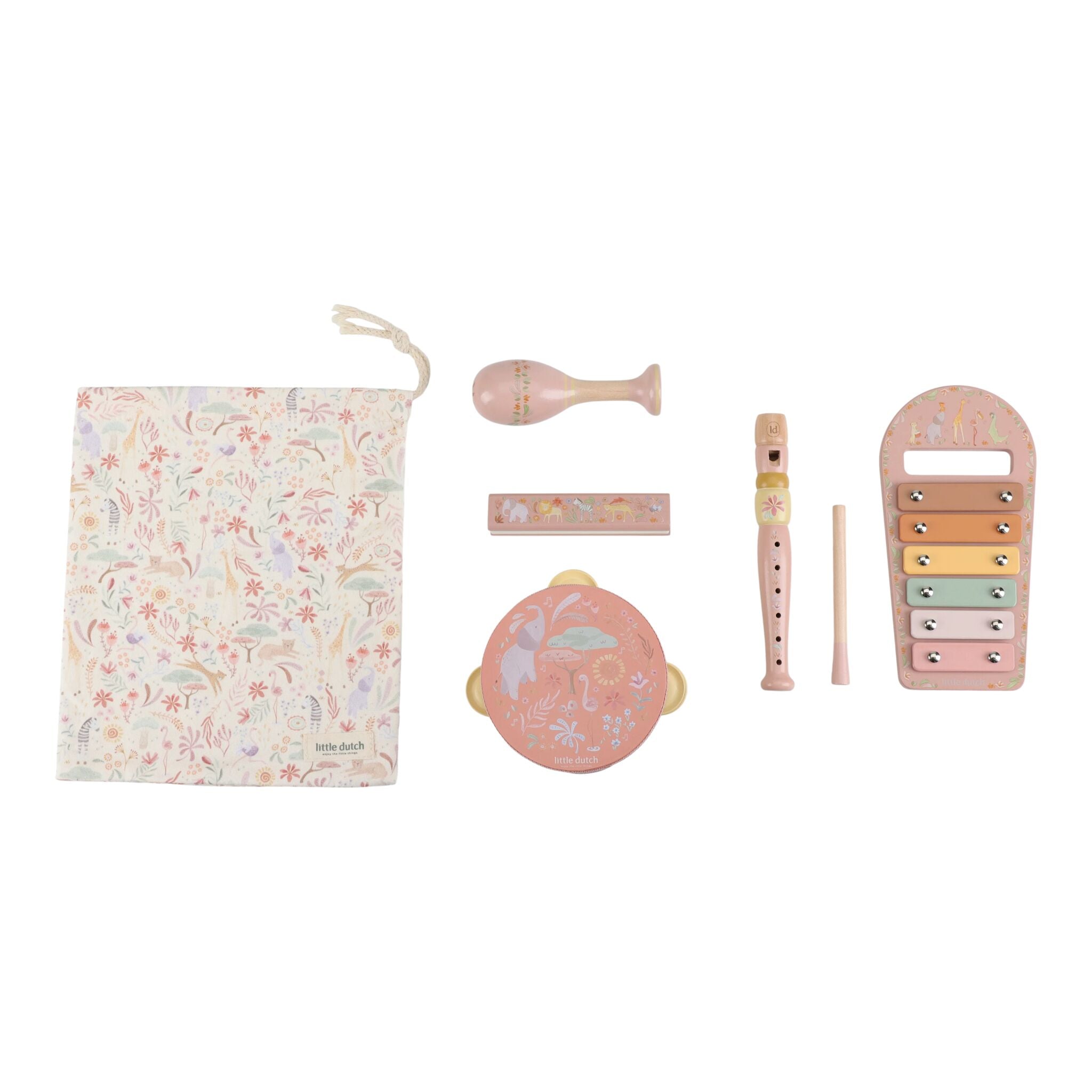 LITTLE DUTCH Music set - Pink - Safari Friends - Image 3
