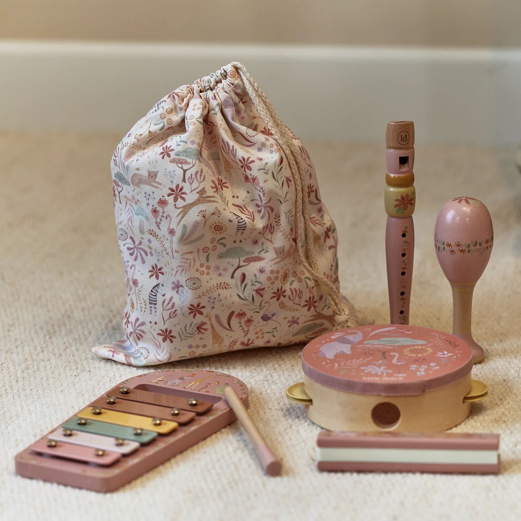 LITTLE DUTCH Music set - Pink - Safari Friends - Image 9