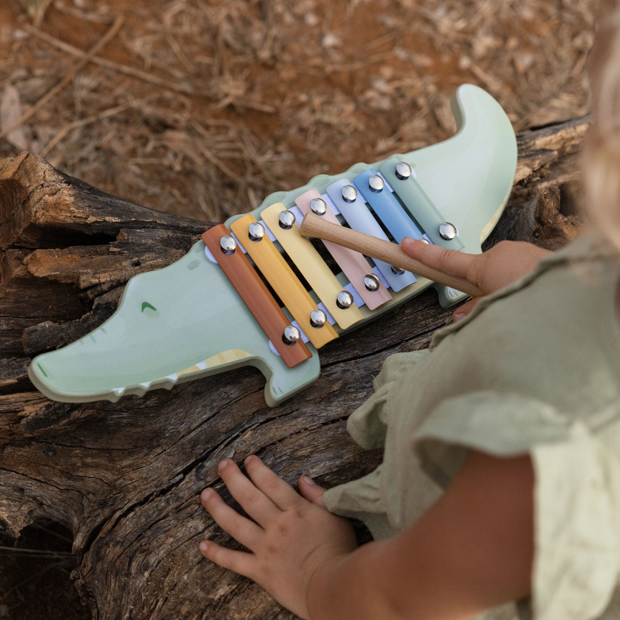 LITTLE DUTCH Xylophone - Crocodile - Safari Friends - Image 2