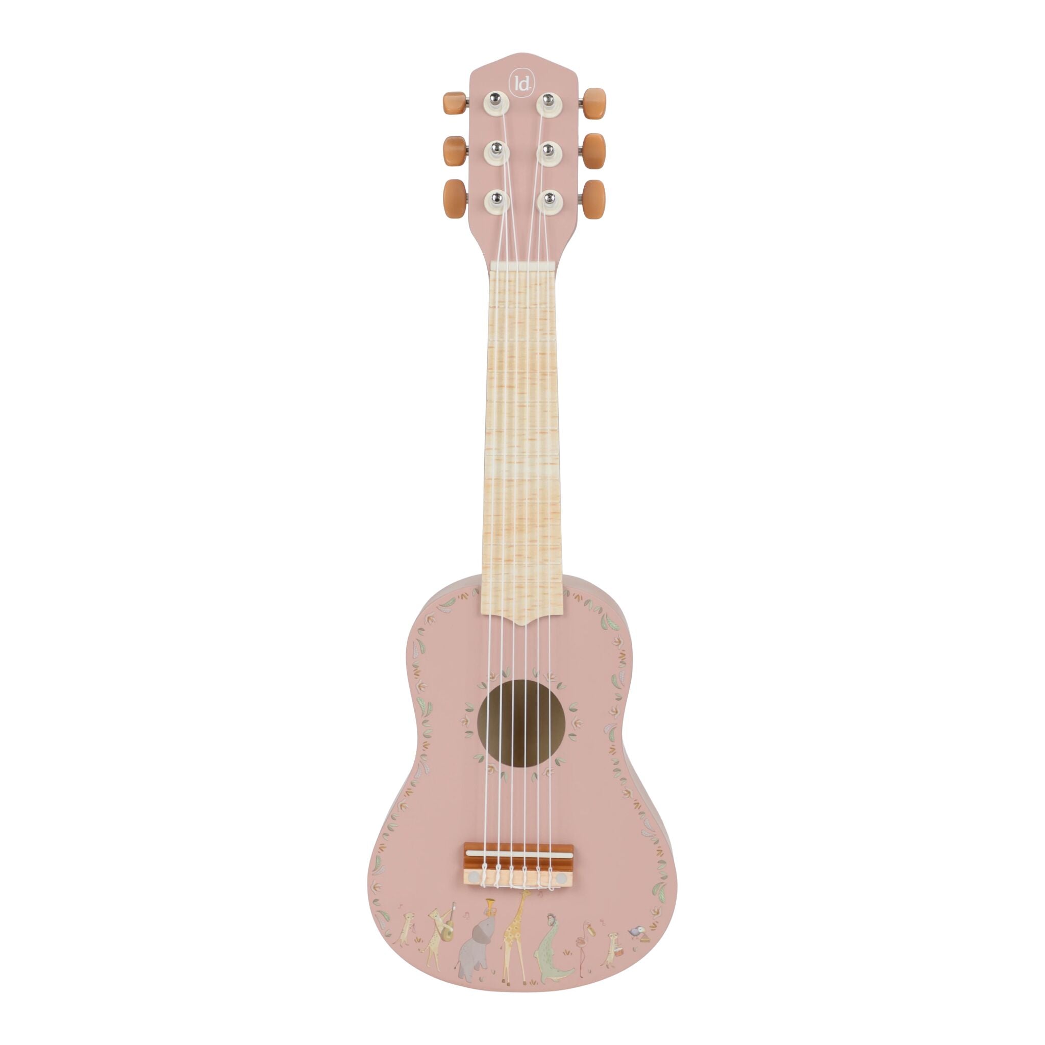 LITTLE DUTCH Wooden guitar - Pink - Safari Friends