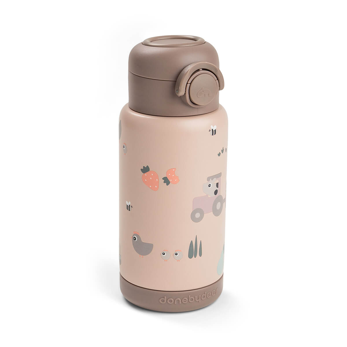 DONE BY DEER Insulated straw bottle - Tiny farm - Powder - 340 ml - Image 2