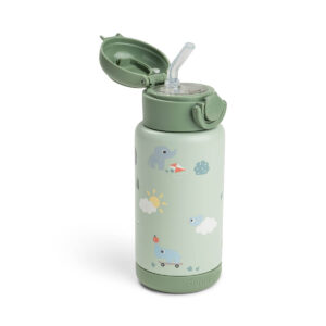 DONE BY DEER Insulated straw bottle - Playground - Green - 340 ml