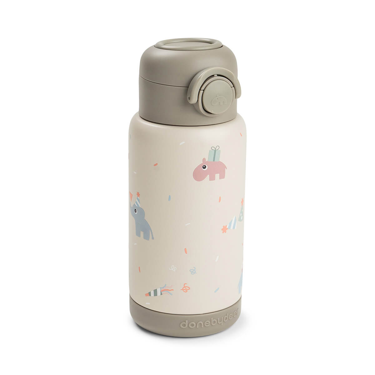 DONE BY DEER Insulated straw bottle - Celebration - Sand - 340 ml - Image 2