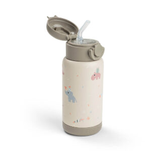 DONE BY DEER Insulated straw bottle - Celebration - Sand - 340 ml