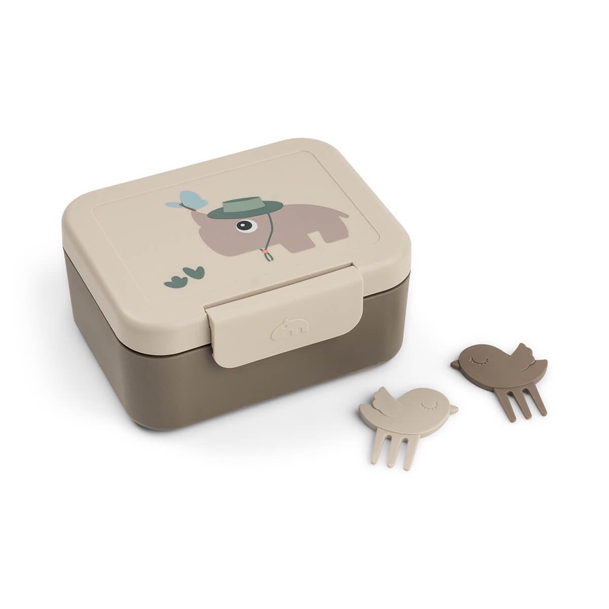 DONE BY DEER Tiny lunch box w/snack picks - Tiny trails - Sand