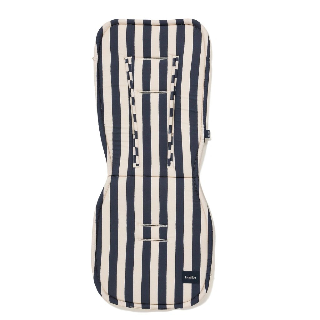 LA MILLOU STROLLER PAD MULTI STRIPES NAVY