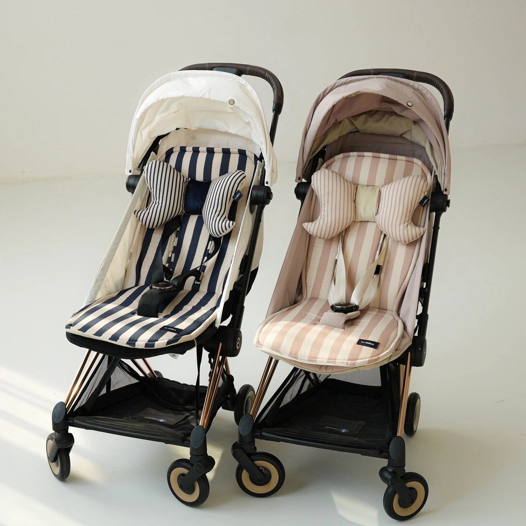 LA MILLOU STROLLER PAD MULTI STRIPES NAVY - Image 7
