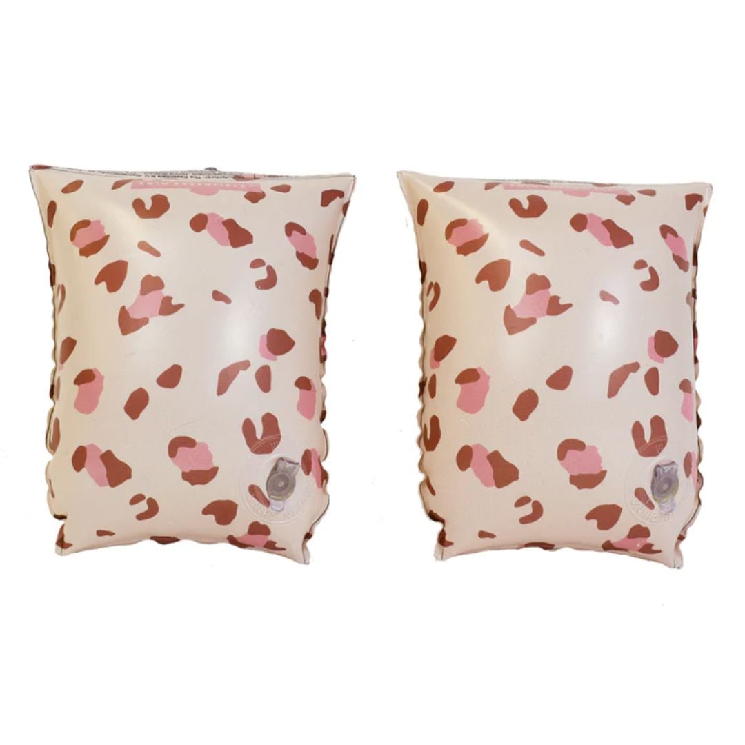 Swim Essentials - Old Pink Leopard - Inflatable Swimming Armbands 2-6 years