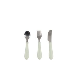 BEABA Stainless steel cutlery set - 3 pieces - Misty Green