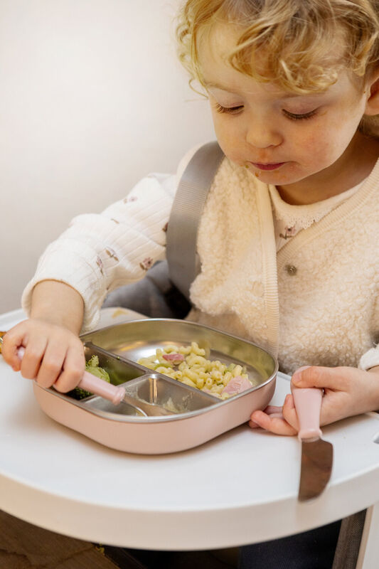 BEABA Stainless steel cutlery set - 3 pieces - Cotton Candy - Image 2