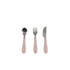 BEABA Stainless steel cutlery set - 3 pieces - Cotton Candy