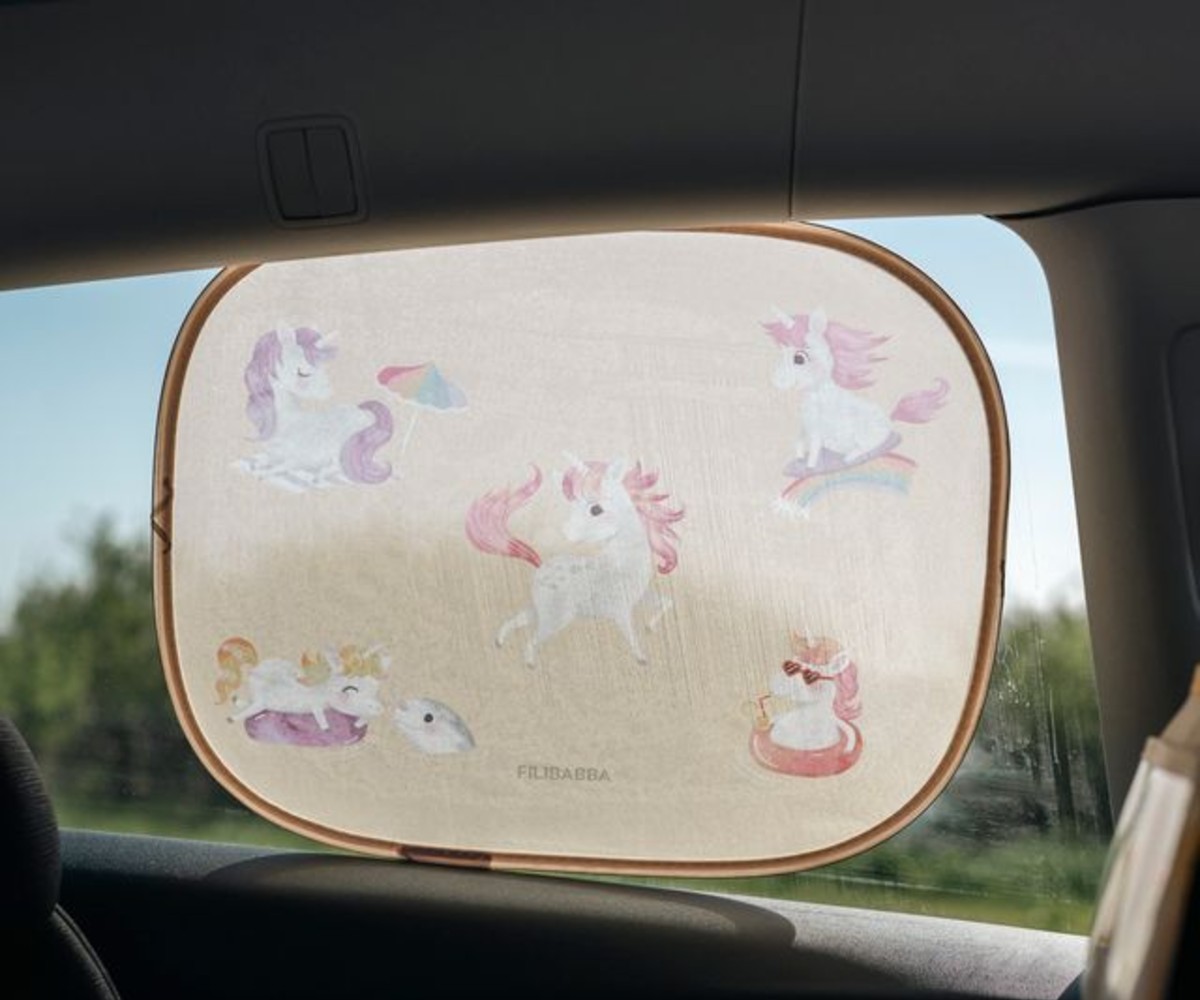 Filibabba – Sun Shades for the Car 2pcs – Unicorn Shores - Image 2