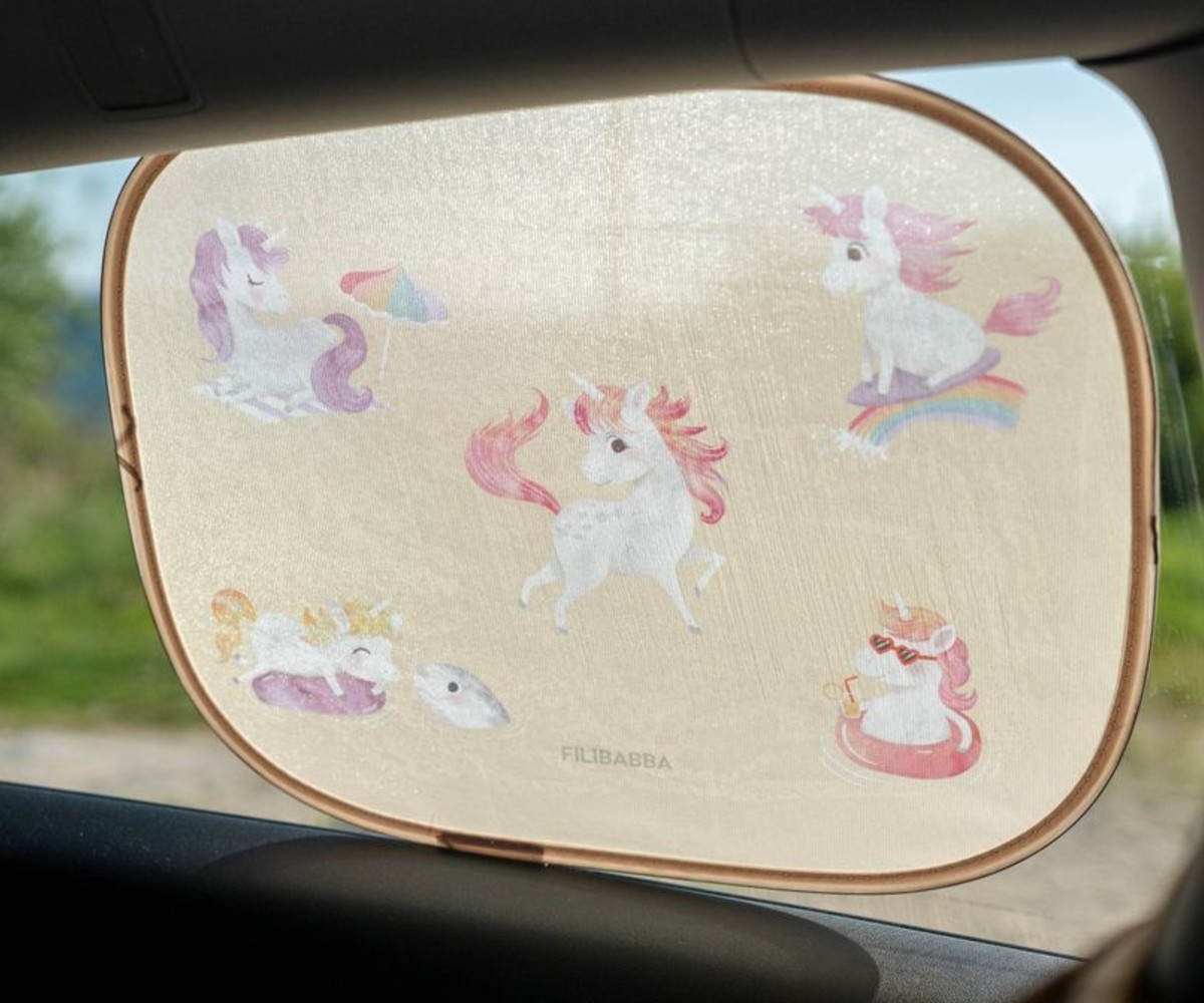 Filibabba – Sun Shades for the Car 2pcs – Unicorn Shores - Image 3