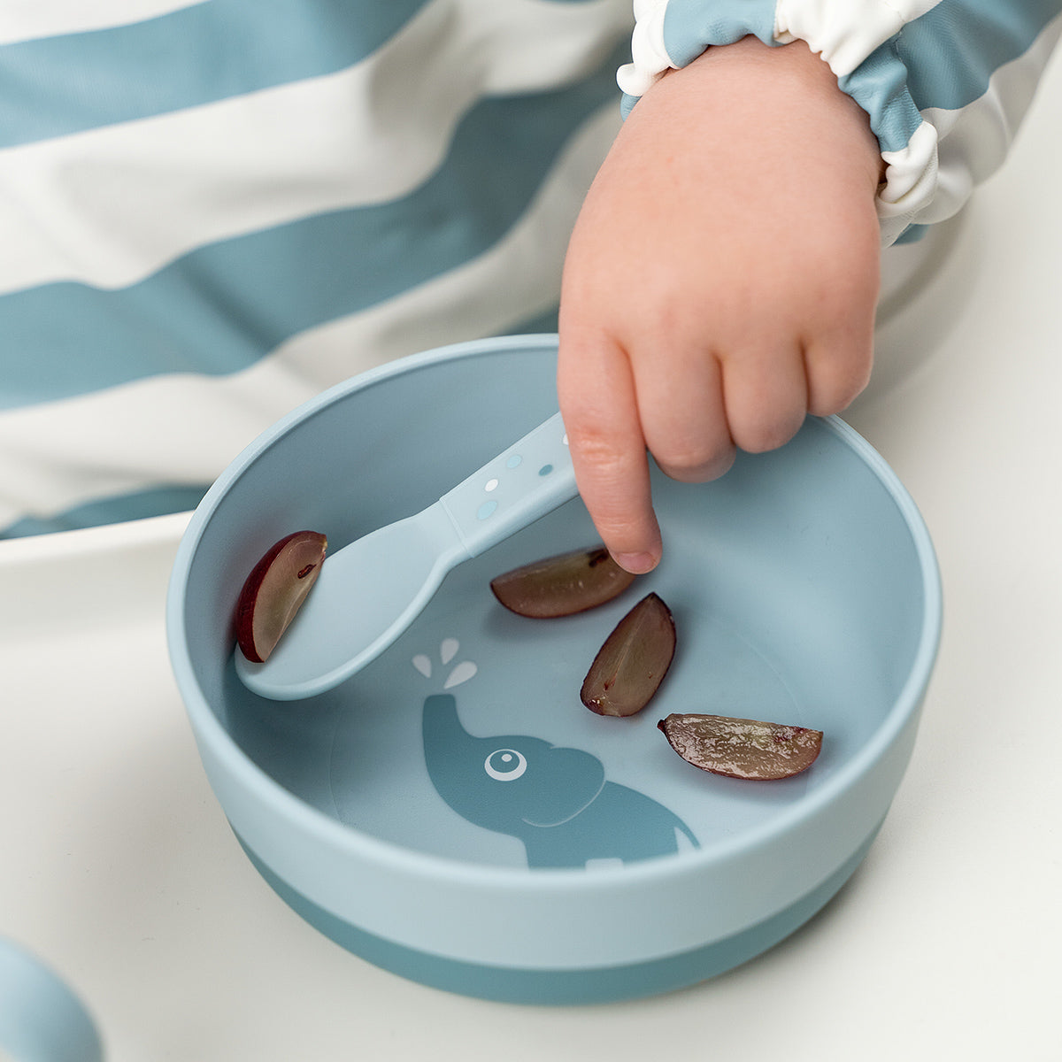 DONE BY DEER FOODIE CUTLERY SET HAPPY DOTS BLUE - Image 3