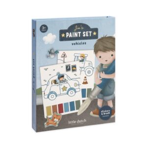 LITTLE DUTCH. Jim Vehicles Paintbrush Set