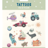 LITTLE DUTCH. Jim & Friends Temporary Tattoos