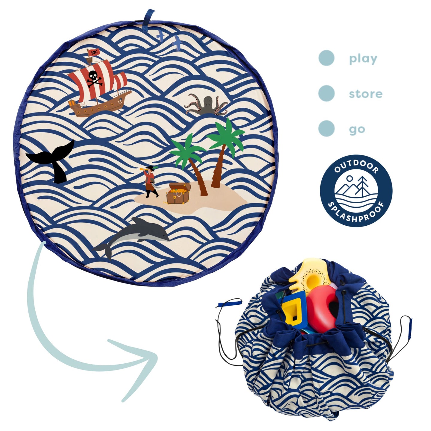PLAY&GO. Play mat - bag 2 in 1. Outdoor Pirate