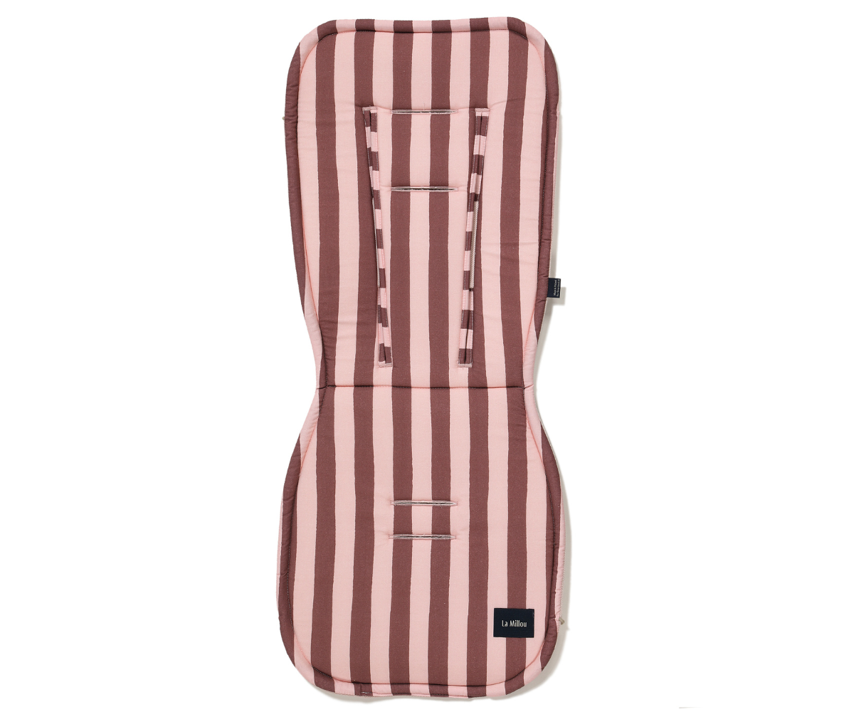 LA MILLOU STROLLER PAD MULTI STRIPES PINK