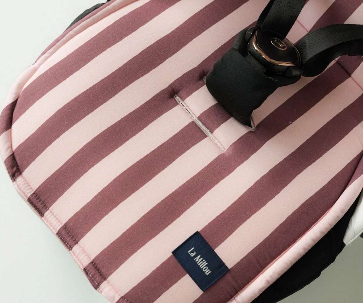 LA MILLOU STROLLER PAD MULTI STRIPES PINK - Image 4